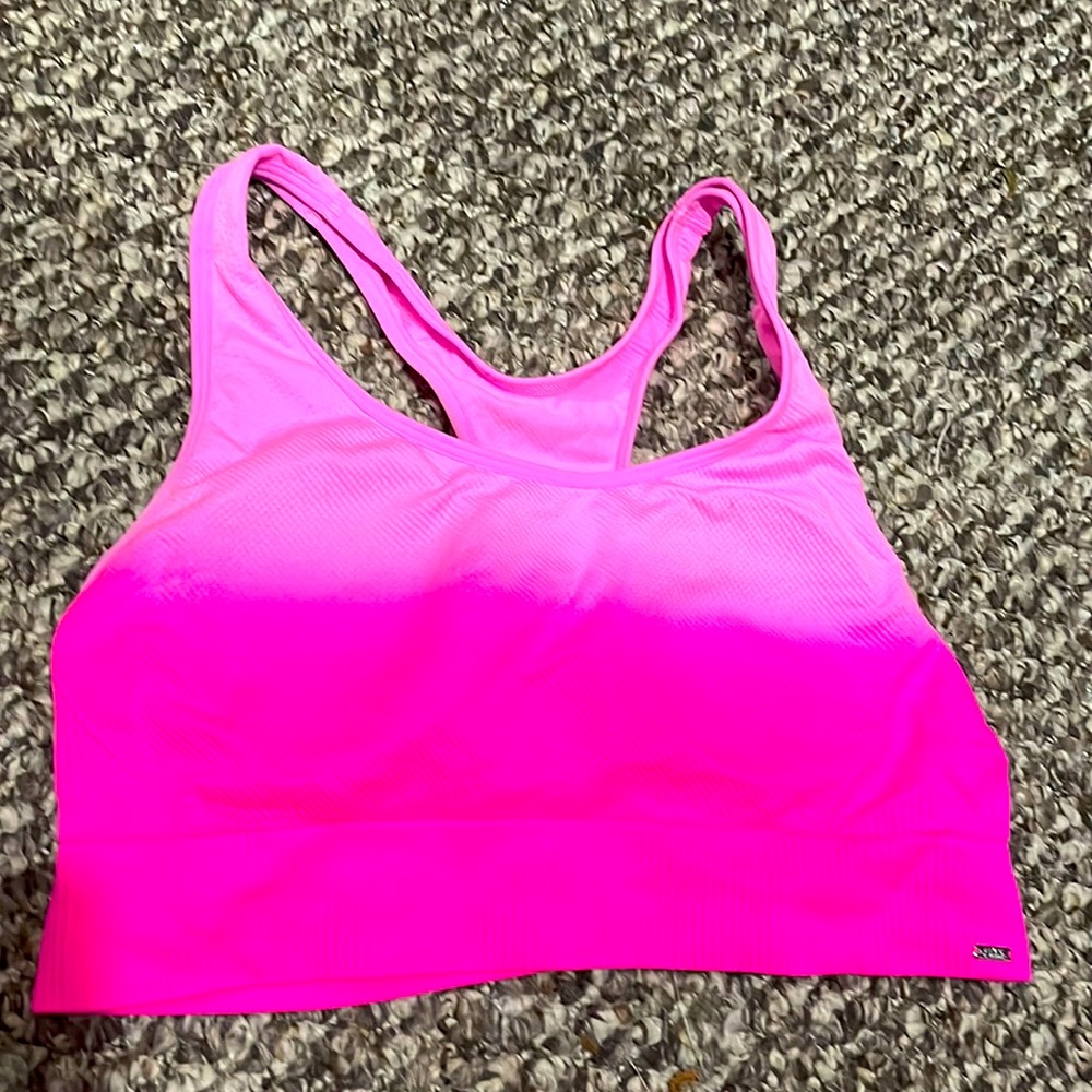 Hot pink PINK sports bra
